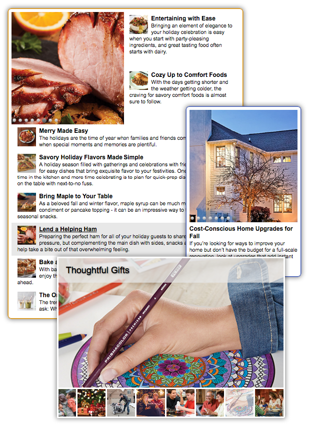 content widget examples